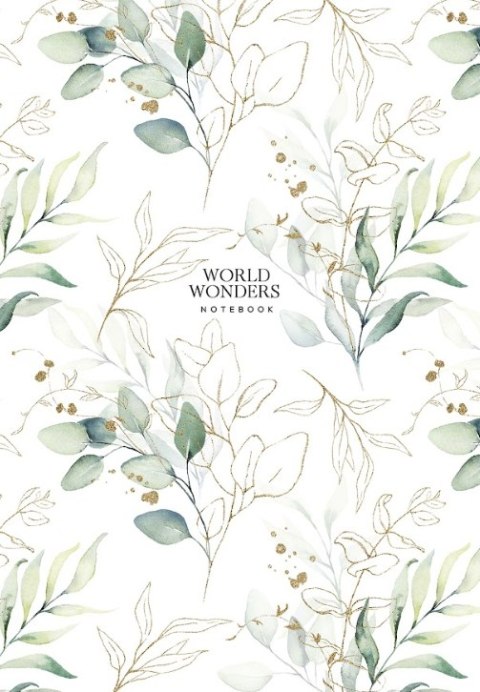 Brulion A4 kratka 80k kremowy papier, "World wonders" Brulion A4 kratka 80k kremowy papier, "World wonders"