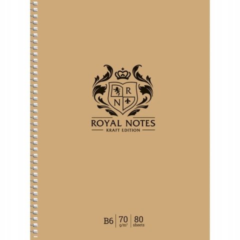 Kołobrulion B6 kratka 80k kremowy papier, "Royal Notes"