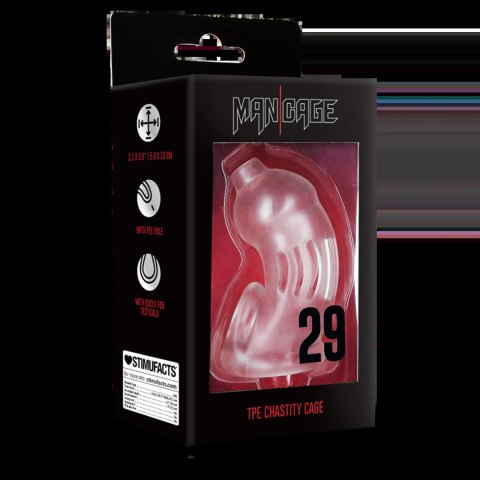 ManCage pas cnoty Model 29 TPE Chastity Cage Transparent ManCage pas cnoty Model 29 TPE Chastity Cage Transparent