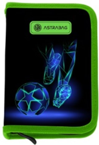 Piórnik pojedynczy dwuklapkowy z wyposażeniem ASTRABAG FOOTBALL MOTION-AC11