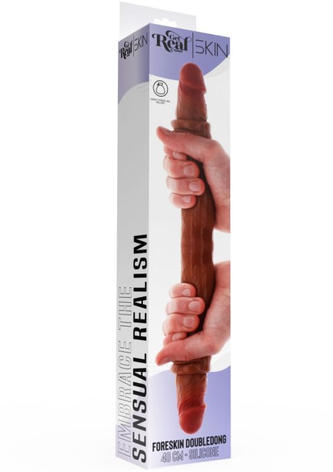 ToyJoy podwójne dildo Get Real Silicone Foreskin Double Dong 40cm ToyJoy podwójne dildo Get Real Silicone Foreskin Double Dong 40cm