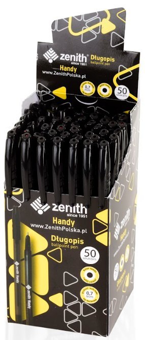 Długopis ze skuwką 0,7 mm ZENITH HANDY czarny - 1 szt Długopis ze skuwką 0,7 mm ZENITH HANDY czarny - 1 szt