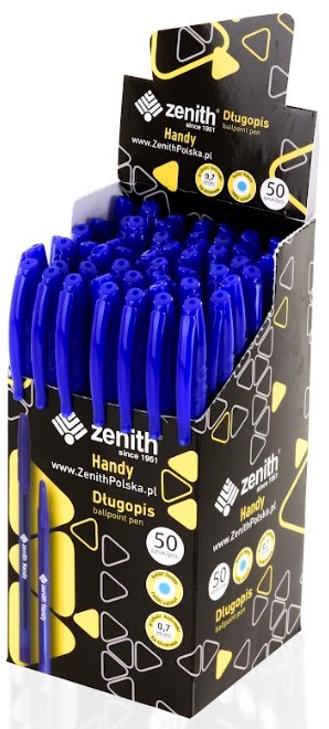 Długopis ze skuwką 0,7 mm ZENITH HANDY niebieski - 1 szt