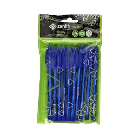 Długopis ze skuwką 0,7 mm ZENITH HANDY niebieski - 10 szt. opp bag Długopis ze skuwką 0,7 mm ZENITH HANDY niebieski - 10 szt. opp bag
