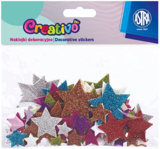 Naklejki dekoracyjne Creativo - brokatowe gwiazdki