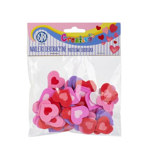 Naklejki samoprzylepne Creativo na piance - Pastelowe serduszka Naklejki samoprzylepne Creativo na piance - Pastelowe serduszka
