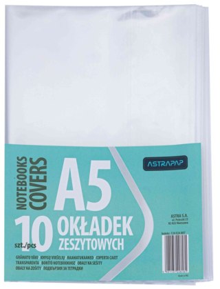 Okładka zeszytowa ASTRAPAP A5 bezbarwna - zestaw 10 szt