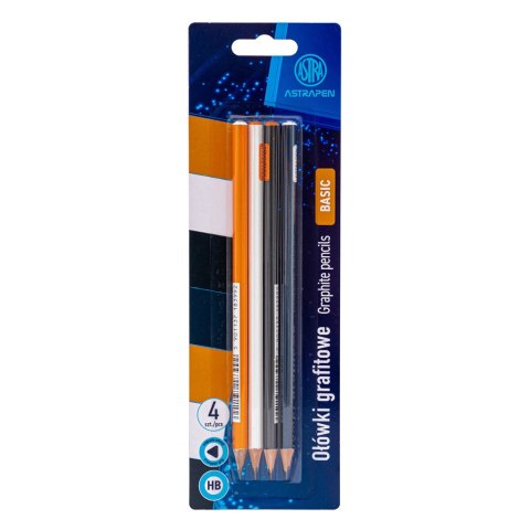 Ołówki grafitowe trójkątne HB ASTRAPEN - Classic - 4 szt. blister Ołówki grafitowe trójkątne HB ASTRAPEN - Classic - 4 szt. blister