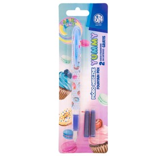 Pióro wieczne młodzieżowe ASTRA PASTEL LINE +2 naboje atramentowe -1+2 szt.