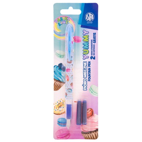 Pióro wieczne młodzieżowe ASTRA PASTEL LINE +2 naboje atramentowe -1+2 szt. Pióro wieczne młodzieżowe ASTRA PASTEL LINE +2 naboje atramentowe -1+2 szt.
