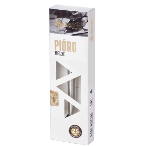 Pióro wieczne stalowe ZENITH SILVER w etui - 1 szt. Pióro wieczne stalowe ZENITH SILVER w etui - 1 szt.