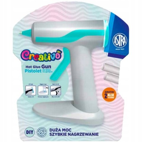 Pistolet do kleju na gorąco ASTRA Creativo 30W magnetyczna 2 kleje Pistolet do kleju na gorąco ASTRA Creativo 30W magnetyczna 2 kleje