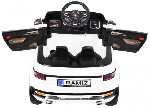 Autko Rapid Racer elektryczne dla dzieci Biały + Pilot + Wolny Start + EVA + MP3 LED Autko Rapid Racer elektryczne dla dzieci Biały + Pilot + Wolny Start + EVA + MP3 LED
