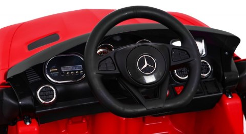 Auto Na Akumulator Mercedes Benz GT Czerwony + Pilot Wolny Start MP3 LED