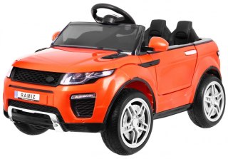 Auto Na Akumulator Rapid Racer Pomarańczowy Pilot Wolny Start EVA MP3 LED