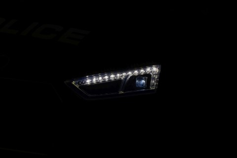 Audi R8 Policja na akumulator dla dzieci + Pilot + EVA + Wolny Start + MP3 LED
