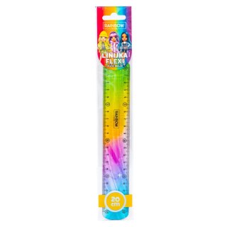 Linijka 20 cm FLEXI RAINBOW HIGH - 1 szt. opp bag