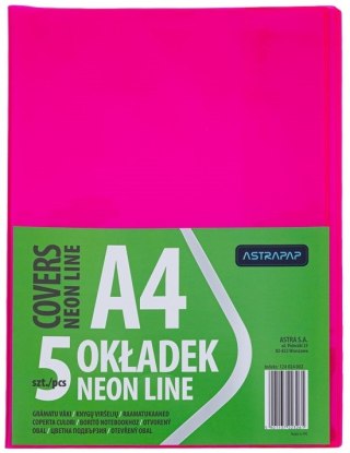 Okładka A4 NEON LINE nieregulowana, 5 szt