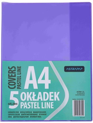 Okładka A4 PASTEL LINE nieregulowana, 5 szt