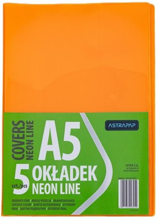 Okładka A5 NEON LINE nieregulowana, 5 szt