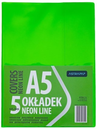 Okładka A5 NEON LINE nieregulowana, 5 szt