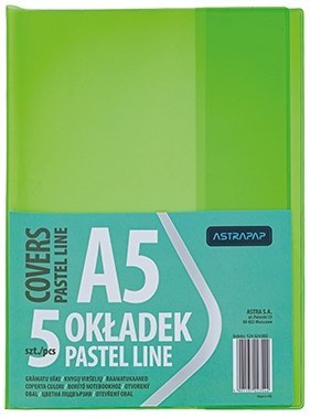 Okładka A5 PASTEL LINE nieregulowana, 5 szt
