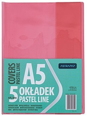 Okładka A5 PASTEL LINE nieregulowana, 5 szt Okładka A5 PASTEL LINE nieregulowana, 5 szt