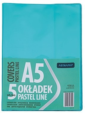 Okładka A5 PASTEL LINE nieregulowana, 5 szt Okładka A5 PASTEL LINE nieregulowana, 5 szt