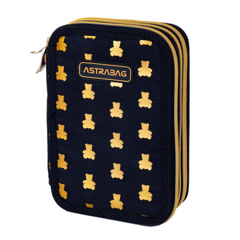Piórnik JUMBO potrójny z wyposażeniem ASTRABAG GOLDEN TEDDY, AC31 Piórnik JUMBO potrójny z wyposażeniem ASTRABAG GOLDEN TEDDY, AC31