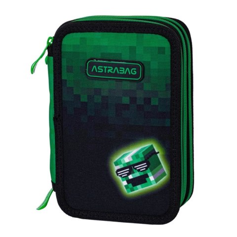 Piórnik JUMBO potrójny z wyposażeniem ASTRABAG PIXEL HERO, AC31 Piórnik JUMBO potrójny z wyposażeniem ASTRABAG PIXEL HERO, AC31