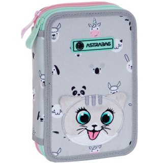 Piórnik podwójny bez wyposażenia ASTRABAG KITTY THE CUTE, AC2