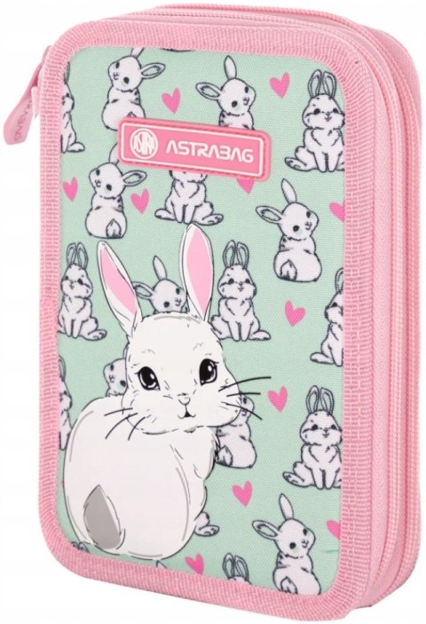 Piórnik podwójny bez wyposażenia ASTRABAG LOVELY BUNNY, AC2 Piórnik podwójny bez wyposażenia ASTRABAG LOVELY BUNNY, AC2