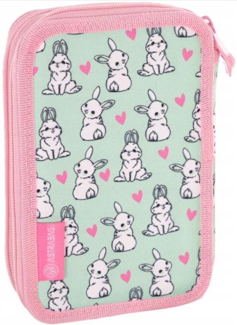 Piórnik podwójny bez wyposażenia ASTRABAG LOVELY BUNNY, AC2 Piórnik podwójny bez wyposażenia ASTRABAG LOVELY BUNNY, AC2