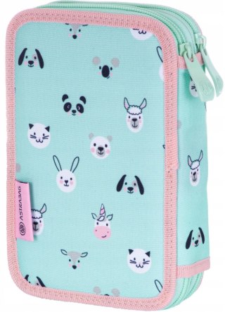 Piórnik podwójny z wyposażeniem ASTRABAG TEDDY PANDA, AC21
