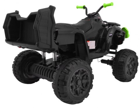Quad Na Akumulator XL ATV 2,4GHz Czarno-Zielony Pilot Napęd 4x4 Bagażnik
