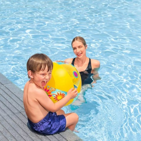 Piłka plażowa dmuchana żółty kwiaty Bestway 31036Ż Piłka plażowa dmuchana żółty kwiaty Bestway 31036Ż