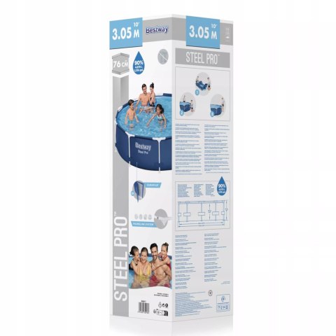 Basen stelażowy ogrodowy okrągły 305 x 76cm Bestway 56677 Basen stelażowy ogrodowy okrągły 305 x 76cm Bestway 56677