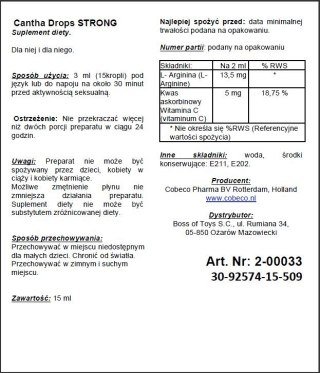 Krople podniecające na libido pożądanie unisex 15m