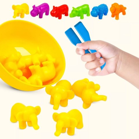 Gumowe zwierzęta gra sorter montesorri 2188-18