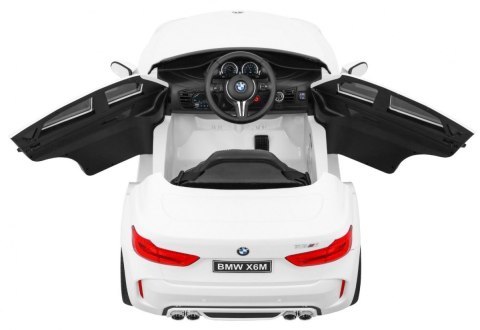 BMW X6M Elektryczne Autko dla dzieci Biały + Pilot + EVA + Wolny Start + Panel audio + LED