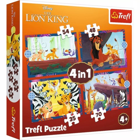 Puzzle 4w1Król Lew Disney Odważny król lew 4+ Trefl 34653 Puzzle 4w1Król Lew Disney Odważny król lew 4+ Trefl 34653