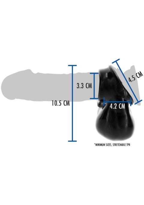 Penis Ring and Scrotum Holder Black Penis Ring and Scrotum Holder Black