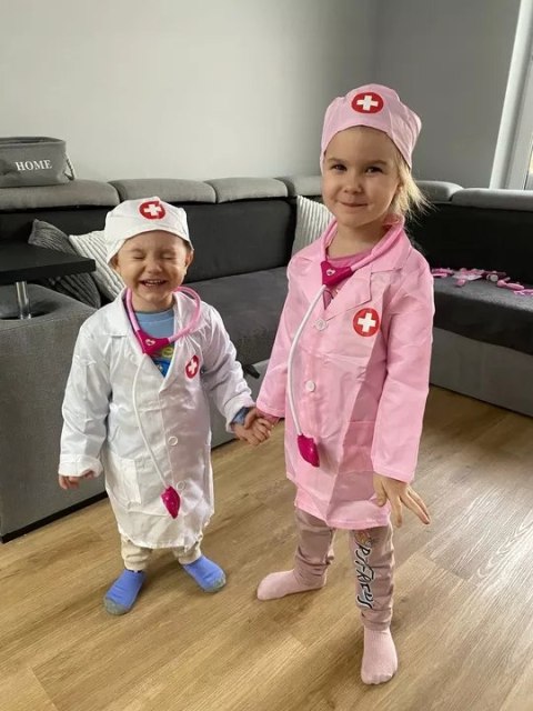 Strój pielęgniarki z akcesoriami plus zestaw lekarza okulista 218+1014