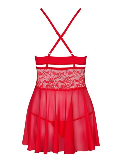 838-BAB-3 babydoll czerwony L/XL