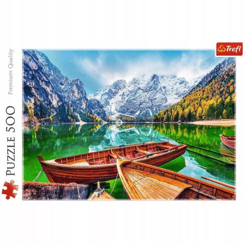 Puzzle Jezioro Braies Włochy 500 elementów Trefl 37486 Puzzle Jezioro Braies Włochy 500 elementów Trefl 37486