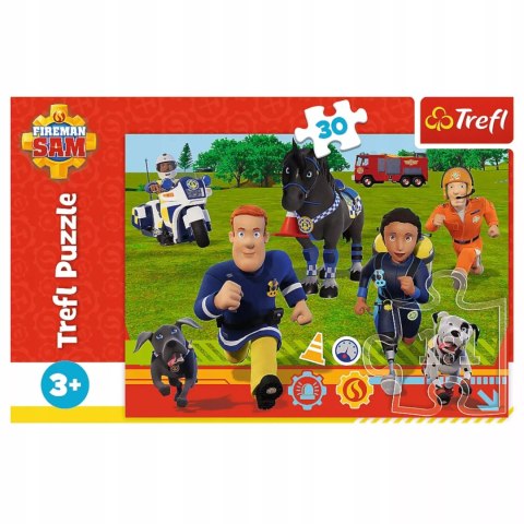 Puzzle Strażak Sam 30 el. Gotowi do pomocy Trefl 18297 Puzzle Strażak Sam 30 el. Gotowi do pomocy Trefl 18297