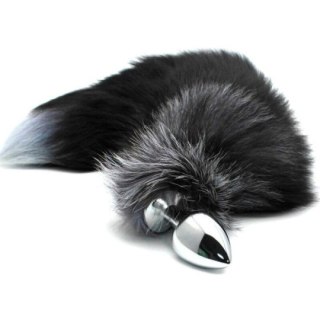 Alive korek analny lisi ogon Black & White Fox Tail L