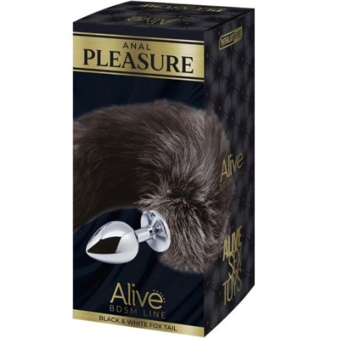 Alive korek analny lisi ogon Black & White Fox Tail M Alive korek analny lisi ogon Black & White Fox Tail M