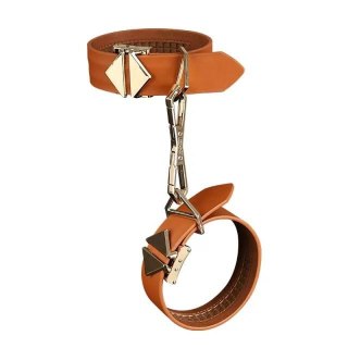 LOCKINK kajdanki Ankle and Wrist Cuffs Set Brown