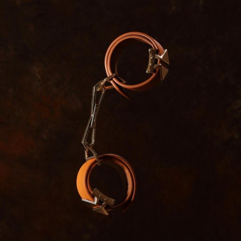 LOCKINK kajdanki Ankle and Wrist Cuffs Set Brown